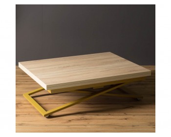 Журнальный столик -трансформер Левмар Compact D89/S90 (дуб сонома/золото)