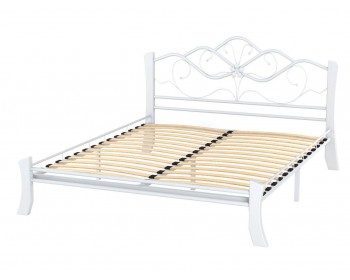 Кровать двухместная 42.50 "Антея" (ш.1600) (металл белый)