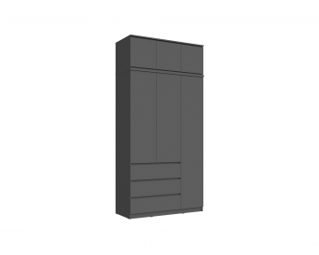 Челси Шкаф 1200 + антресоль 1200 (Белый глянец, Дуб Сонома)