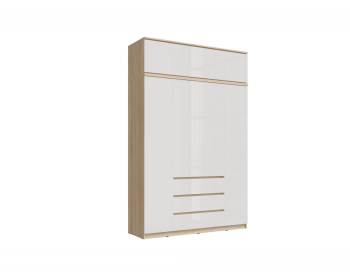 Челси Шкаф 1600 + антресоль 1600 (Белый глянец, Белый)