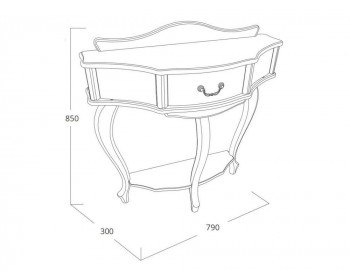 Джульетта 79х30х85 молочный дуб Стол деревянный